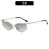 European and American metal retro irregular cat eye trend sunglasses Internet celebrities street shooting fashion personalized sunglasses new glasses