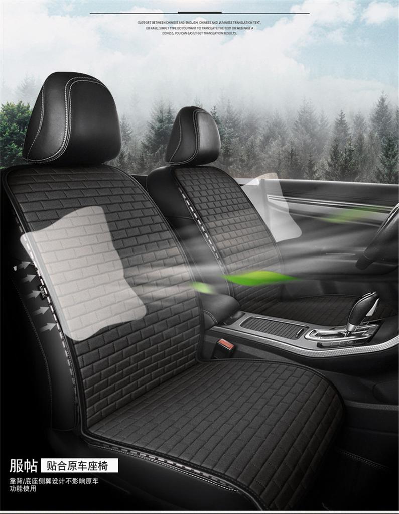Universal Car Front Seat Cushion Cover Mat Protect Black Fit Most Truck, SUV,Van