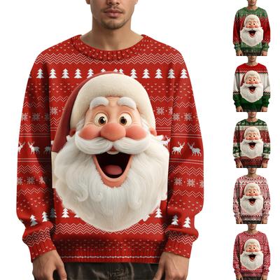 Men's Christmas  Printed Collar Sweater