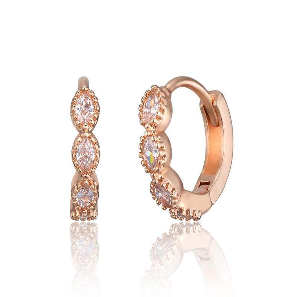 

[ELLE Jewelry] 14K GF Cubic Line One-Touch Earrings ELGPEE560 rose gold