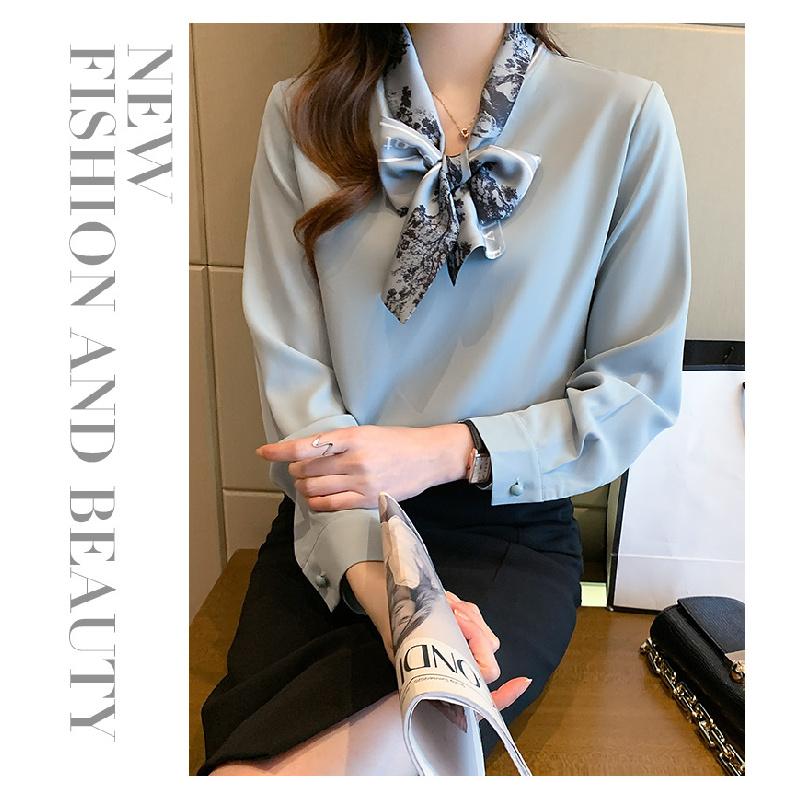2026 Spring and Autumn New Fashion Bow Long Sleeve Shirt for Women, Elegant Casual Top