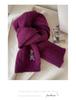 Merino Wool Classic Cable Knit Scarf - Retro British Design with New Embroidery, Perfect for Couples, High-End Winter Feel