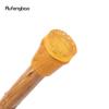 Yellow Dragon Wooden Single Joint Fashion Wood Stick Decorative Cospaly Cane Halloween Crutch Wand Crosier 90cm