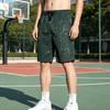 Men Shorts Mid-rise Elastic Waistband Athletic Shorts with Drawstring Pockets Printing Wide Leg Summer Beach Casual Shorts