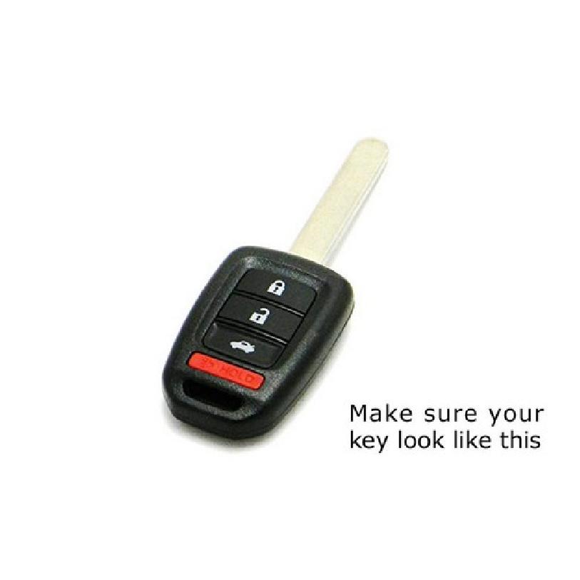 Carbon Fiber Pattern Soft Silicone Key Fob Cover For 16-22 Civic Accord HR-V CRV