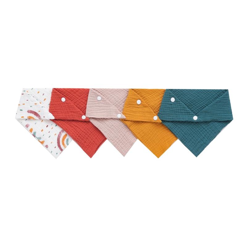 3PCS/5PCS Muslin Bibs Baby Face Towel Wash Cloth Drooling Bibs Toddlers Neck Scarf Baby Stuff Dropshipping