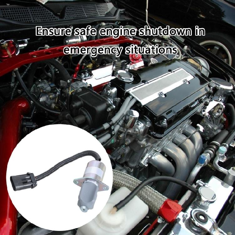 12V Fuel Shut Down Solenoid 6681513 Mechanical Processing Solenoid Upgrades for Generators Easy & Quick Installation