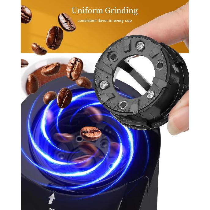 Wancle Burr Coffee Grinder Electric with 28 Grind Settings, 2-12 Cup Capacity Coffee Bean Grinder for Espresso, Drip & French Press, Stainless Steel