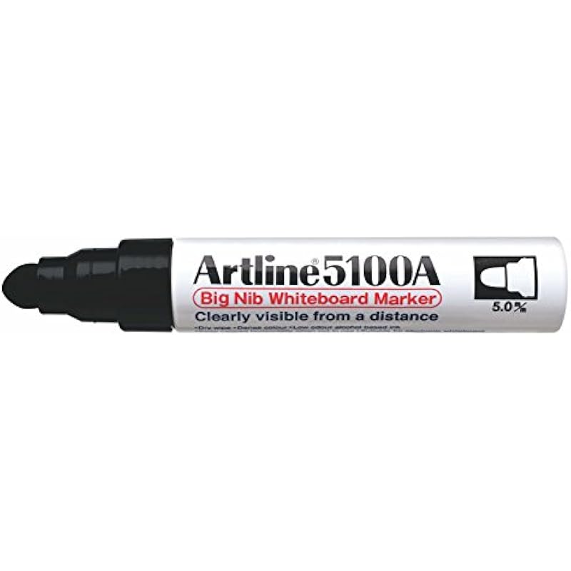 Artline Ek-5100A Big Nib White Board Marker, Pack Of 2 (Black) 12 чёрный
