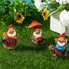 Kreatywny Mini Gnom Ślimak Zabawna Żywiczna Statuetka Krasnala Śliczna Dekoracja DIY Ogród Zewnętrzny Dekoracja Domowa Ornament Akcesoria Nowy