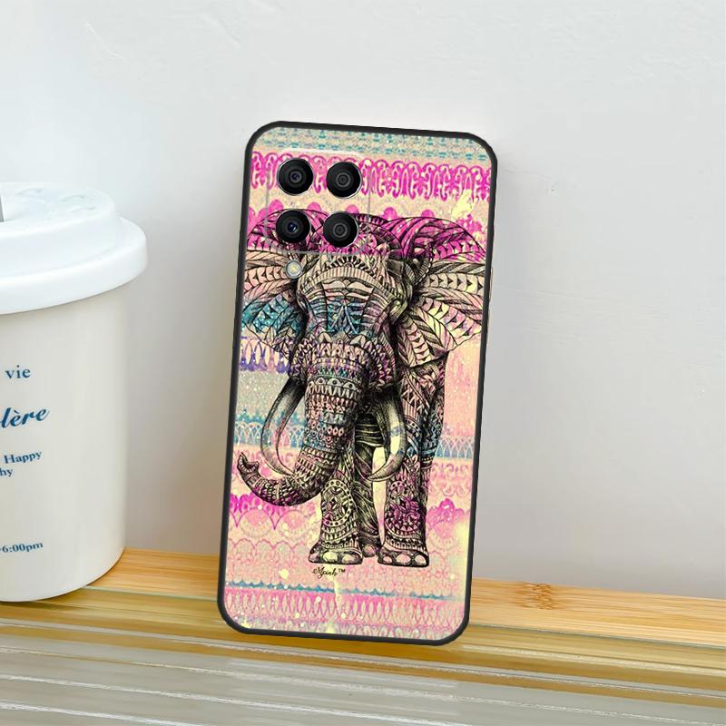 Elephant Mandala Aztec Case For Samsung Galaxy M12 M13 M14 M34 M54 M22 M32 M52 M11 M21 M31S M23 M33 M53 M20 Cover