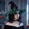 Lace Lolita Witch Hat Star Pendant Wizard Cap Party Props Halloween Hat  Cosplay Event