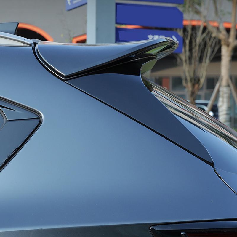 For Mazda CX-5 CX5 2017-2024 Car Accessories ABS Glossy Black Rear Window Triangle Decor Cover 2pcs