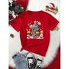 3D Kätzchen Druck Damen T-Shirt Alltags Lässig Damenmode Kurzarm Damen Locker Und Bequem Weihnachten Oberteil