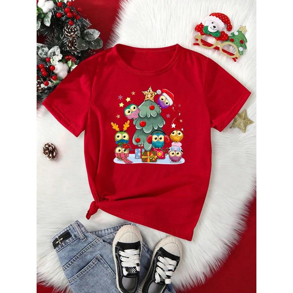 3D Kätzchen Druck Damen T-Shirt Alltags Lässig Damenmode Kurzarm Damen Locker Und Bequem Weihnachten Oberteil