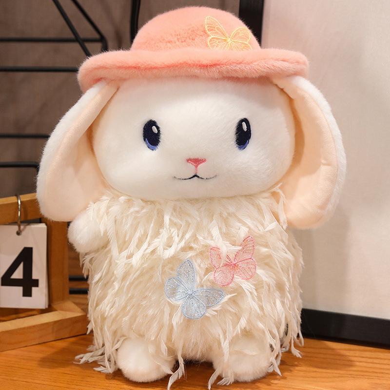 Hooded Little White Rabbit Doll Plush Toy Little Rabbit Rabbit Snow Rabbit Doll Children's Company Soothing Doll