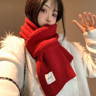 Neuer roter Retro-Plaid-Weihnachtsschal für Damen, winterliche Atmosphäre, grün, verdickt, warm, Paarschal