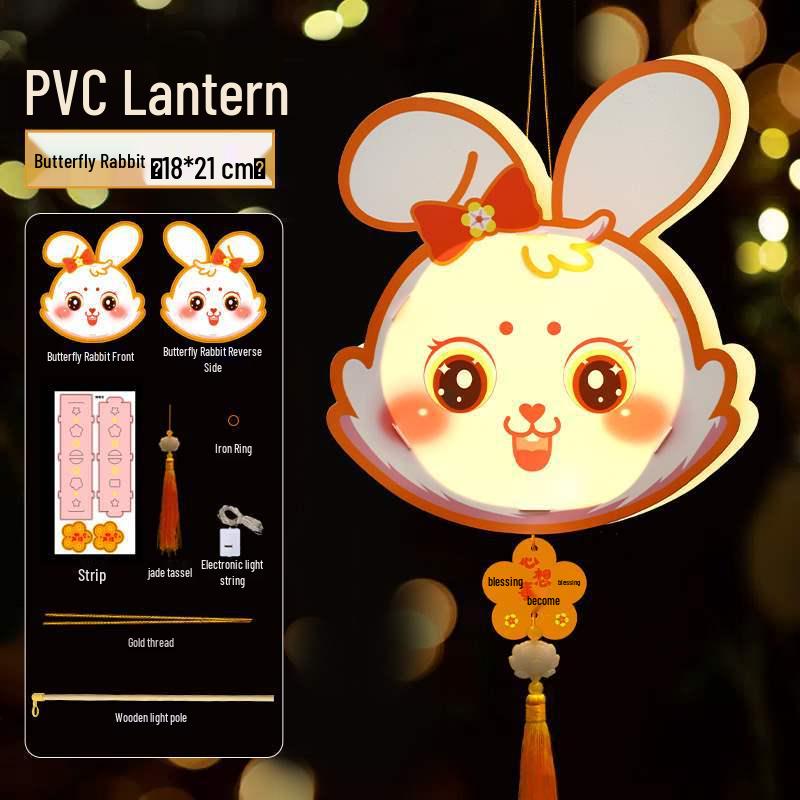 Children's Handheld Glowing Jade Rabbit Lanterns - Mid-Autumn Festival Decoration