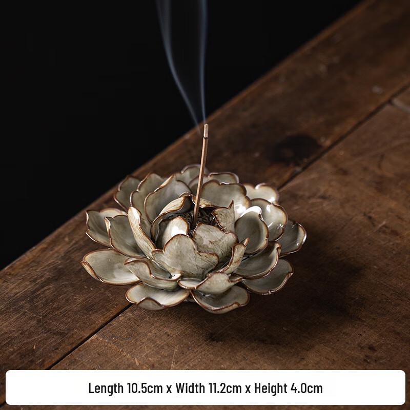 Ruijie Handmade Ceramic Peony Incense Burner