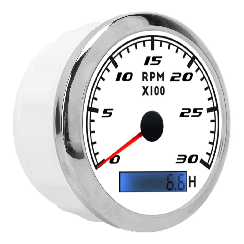 85mm Zeiger Drehzahlmesser RPM Tacho IP67 Edelstahl   für Auto Boot Marine
