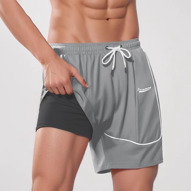 Mens Quick-Dry Board Shorts With Inner Liner Swimming Beach Water Sports Surfing Diving