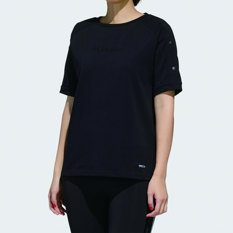 Adidas Neo Sports T-Shirt Women Tops Black FN6558