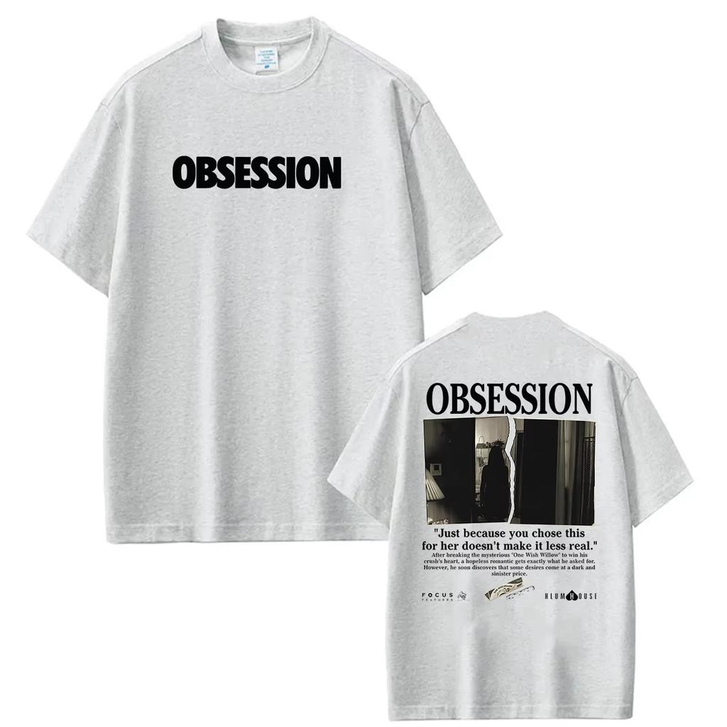 Obsession Horror Movie 2026 Graphic T Shirt Men Women Vintage O-Neck Oversized Cotton T-shirts Lightweight & Breathable for Cool Summer Outfits