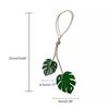 Car Charms Rear View Accessories, Leather Maple Leaves Ornaments Hanging Pendant Interior Decoration