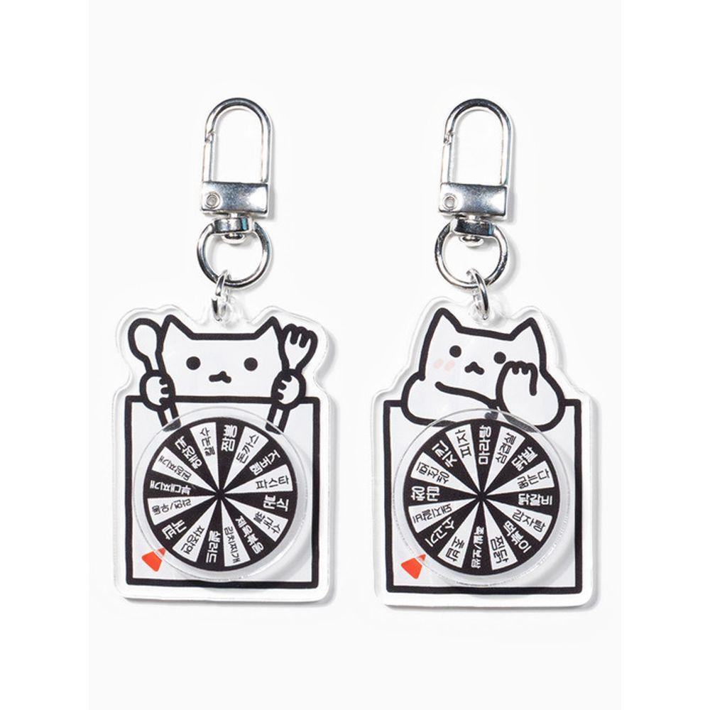 

Sammyostore s second set of 2 cat-themed keychains, a must-have for those who are having trouble choosing. What should I eat for dinner