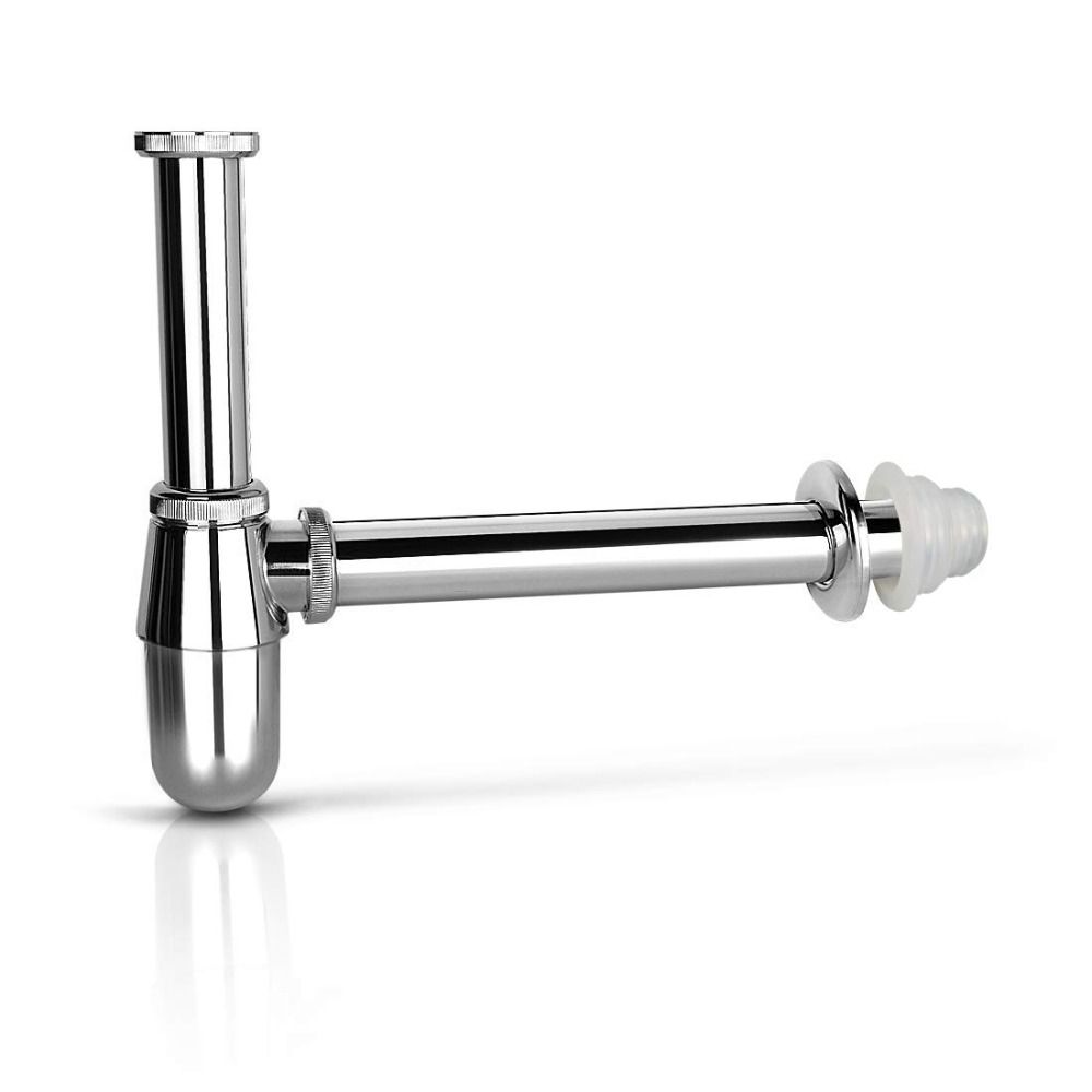 Without Overflow Bottle Trap Deodorant Type Zinc Alloy Easy To Install Siphon Drainer Plumbing Tube Removable Adjustable Height