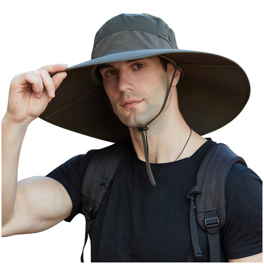 Men Protection Fisherman Foldable Bucket Hat Double Faced Cap