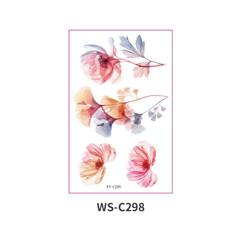 Aquarell Blumen Temporäre Tattoos: Wasserfest, Schweißfest, Langanhaltend für Fotografie, Handgelenke, Knöchel