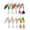 5Pcs Metal Spoon Spinner Lure Long Cast Metal Rotating Fishing Lure Hard Metal Spinner Baits with Hook Enduring