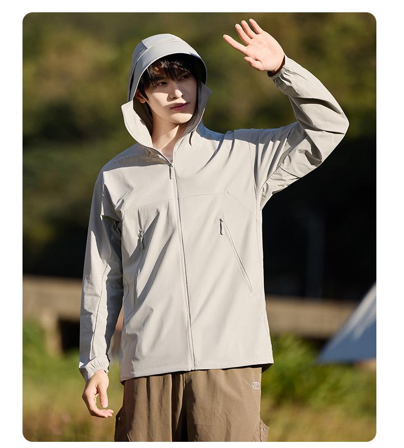 8118 Ice Silk UPF50+ Sun Protection Hoodie - Unisex Summer Outdoor Casual Wear