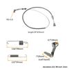 Gas Pedal w/Brake +Clutch Pad & 24"/36'' Throttle Cable Bracket Spring Kit XL Series Billet Aluminum Non-Slip Black/Silver