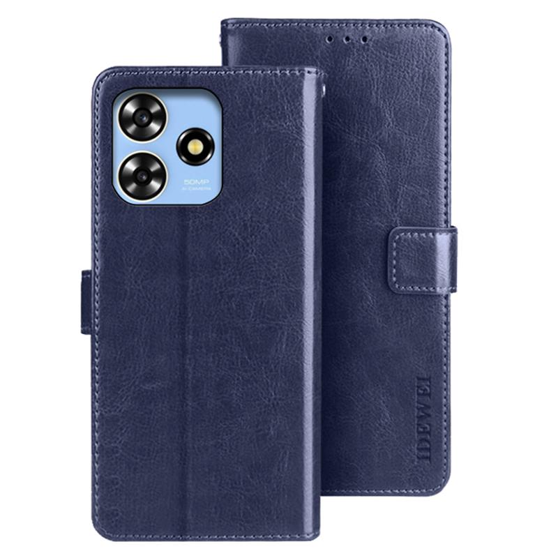 IDEWEI dla ZTE Blade V50 Design 4G Folio Flip skórzany portfel etui Crazy Horse Texture
