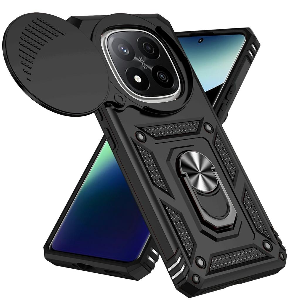 For Xiaomi Redmi Note 14 Pro+ 5G Case PC+TPU Phone Cover with Lens Protection Kickstand