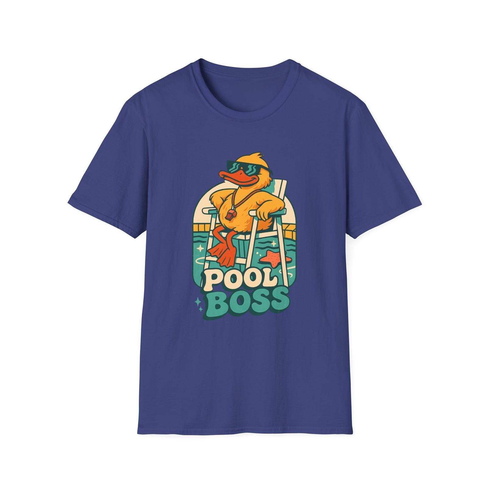 Unisex Softstyle T-Shirt Mens Womens Tees Top Retro Duck Lifeguard Funny Summer Cartoon Animal XL