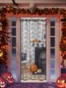 Halloween Lace Window Curtain with Spider Web Design - Perfect for Fireplace, Door curtain