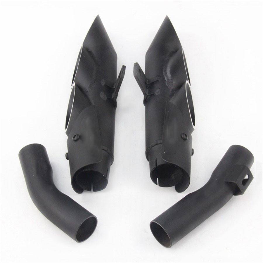 Motorcycle Exhaust System Dual Pipe Slip on Middle Pipe For Kawasaki Z1000 10-17
