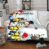 1Pc Christmas Minions Snowscape Blanket Soft Throw Blanket For Home Bedroom Bed Sofa Travel Office Solid Christmas Blanket