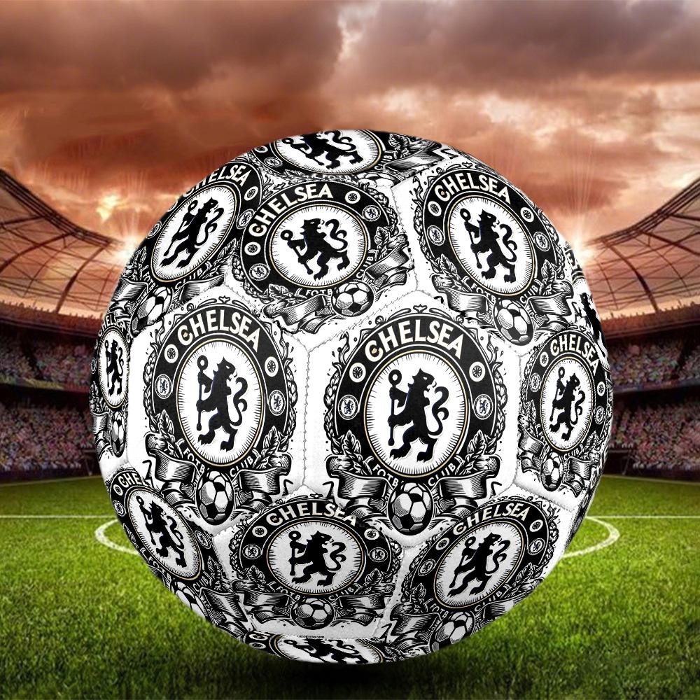 Chelsea F.C Print Size 5 Soccer Ball, Standard Match Football for Sports Game and Team Practice, Ideal Gift for Soccer Fans