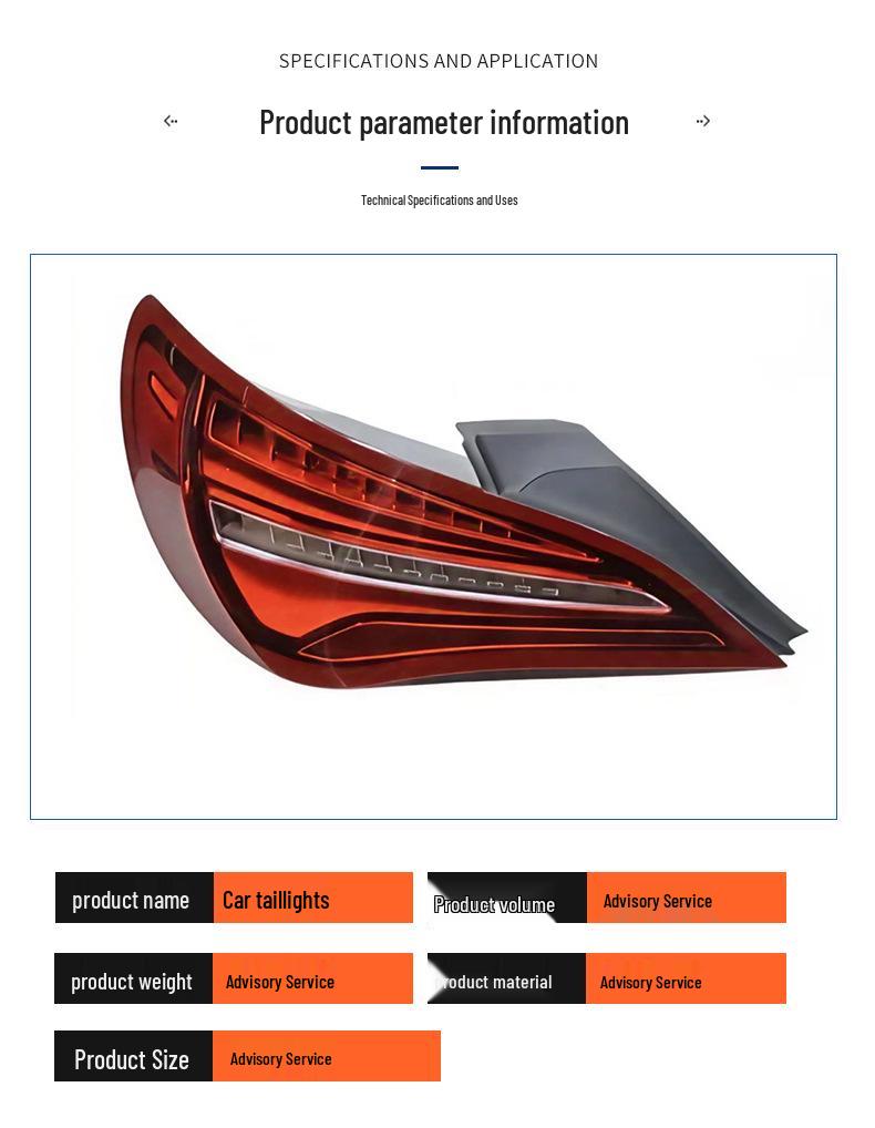 Compatible Taillight Brake Warning Light for Mercedes-Benz CLA (2016-2019) W117 - 1179063700/1179063800