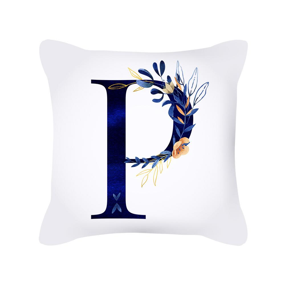 Pernă Nouă Pluș Scurt Plantă Literă Imprimată Pernă Pernă de Sofă Pernă de Birou Husă de Pernă