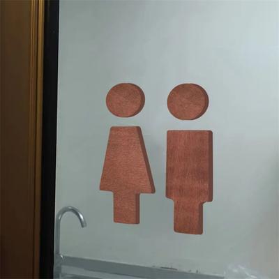Badezimmerdekoration Premium Badezimmerschild Massivholz Herren- und Damen-Toilettenschild Wandaufkleber Heim-Badezimmerdekor