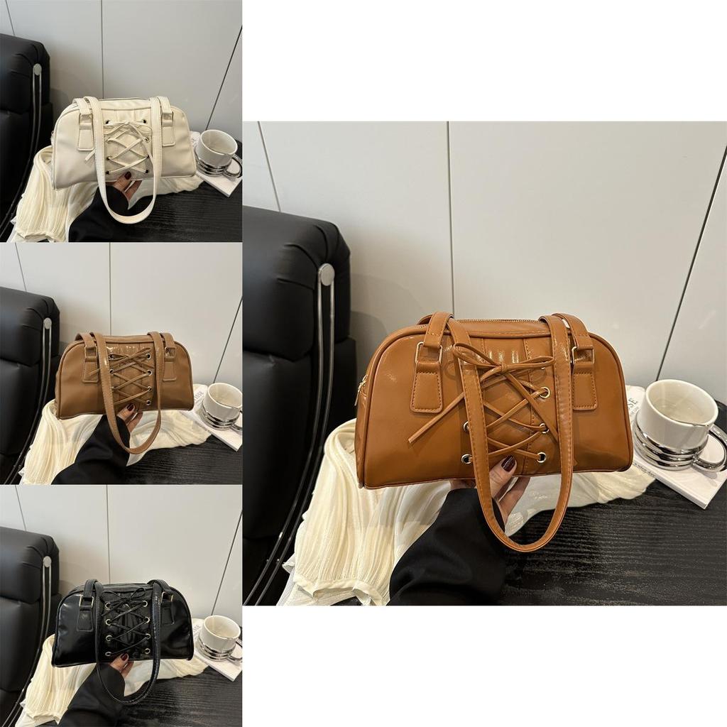 Pu Tote Bag For Women Large Capacity Stylish Streetwear With Strap Bow Design For Daily Use