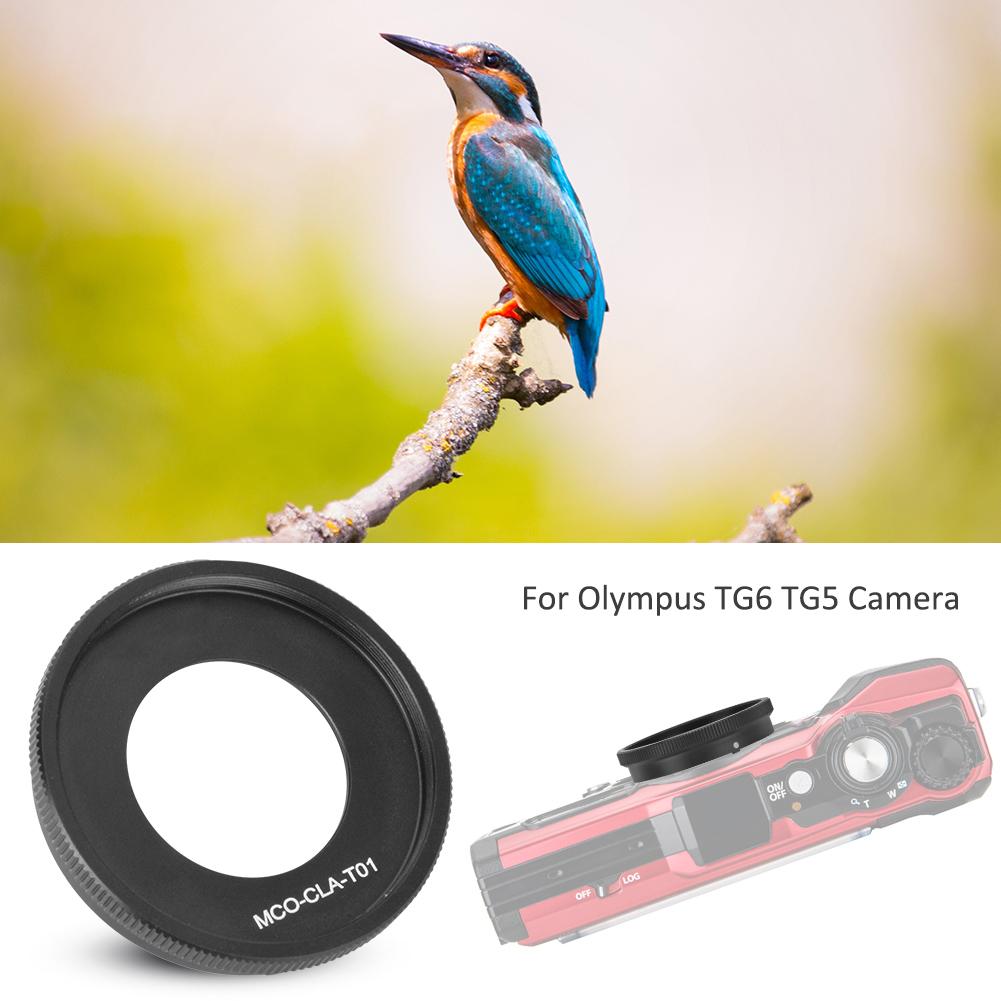 MCO CLA T01 Aluminium Alloy Lens Adapter Ring to 40.5mm Filter for Olympus TG6 TG5 Camera