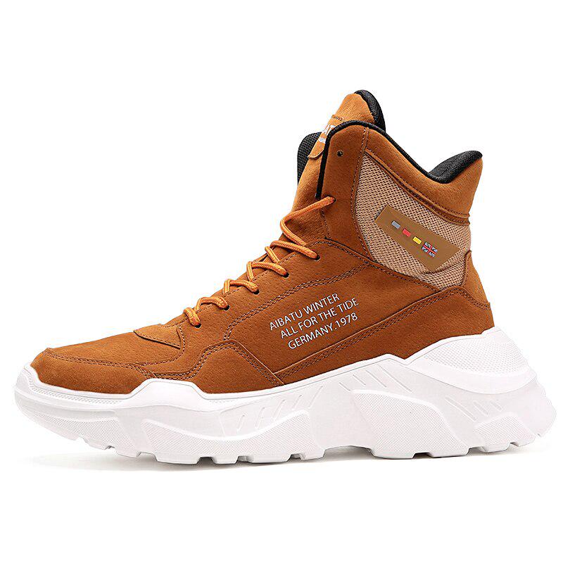 Men Winter Autumn Keep Warm Chunky High Tops Shoes Male Rubber Sole Sneakers Plimsolls Espadrilles Man Super Cool  Trainers
