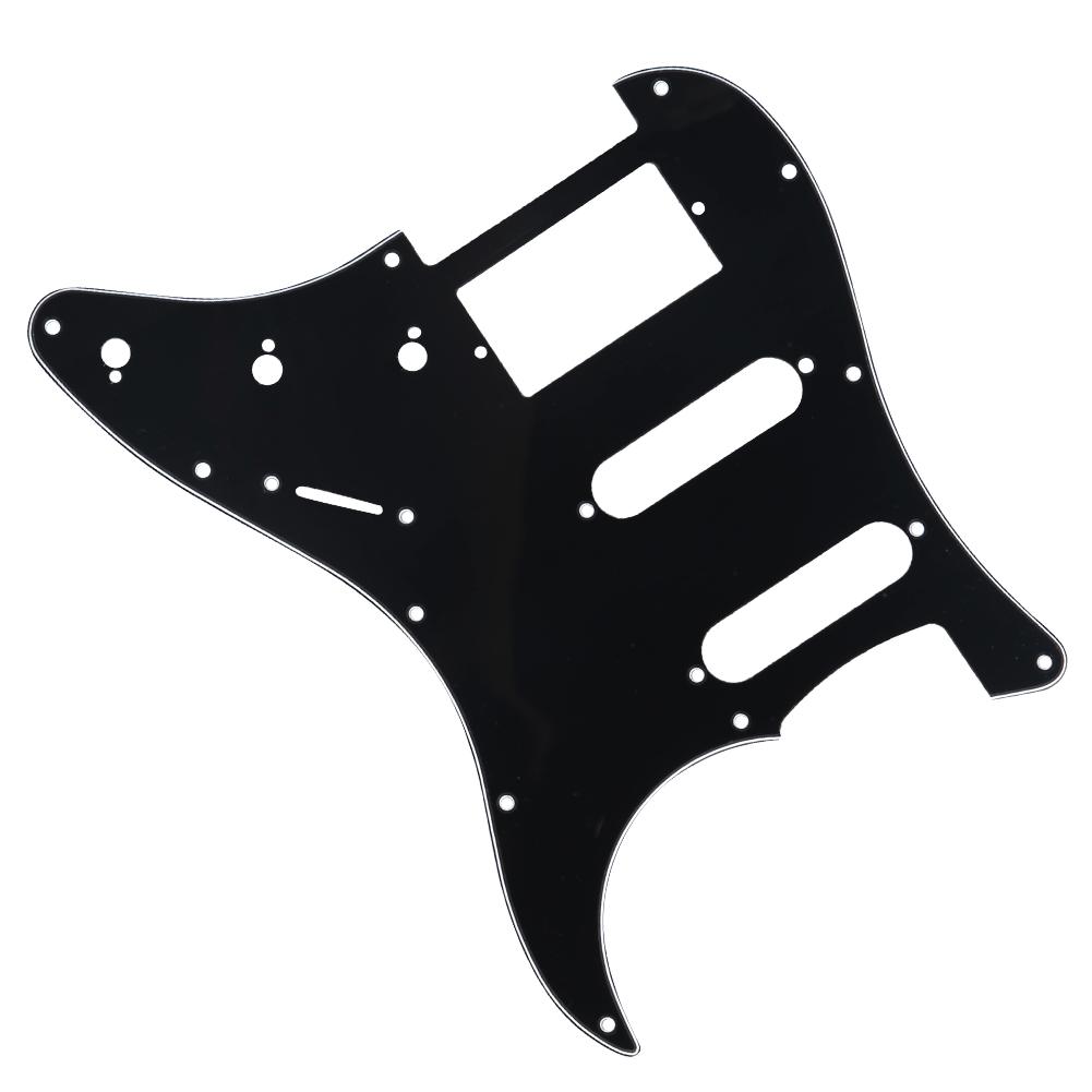 Quality 11 Holes Electric Guitar SSD Pickguard Accessory for ST SQ SSH Guitars(Black)