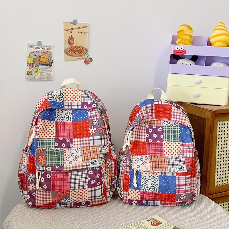 Fashionable Floral Computers  Large Capacity Class Backpacks for Junior and Senior High School Students  Trendy Backpacks